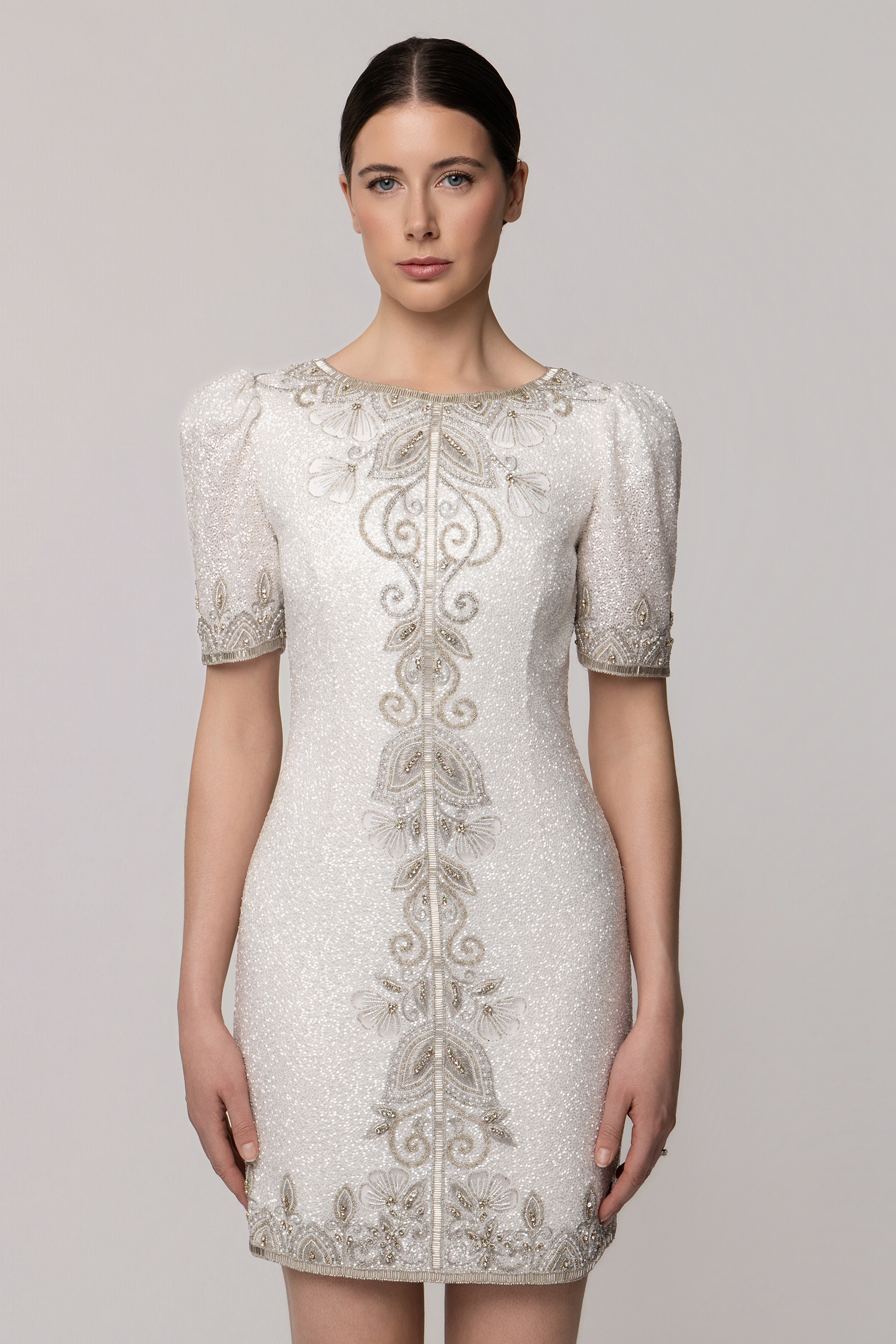 Ophelia dress - Pearl/Soft silver